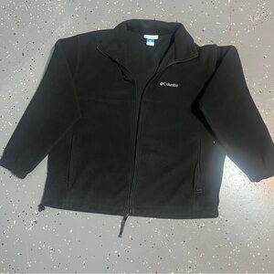 Columbia Black Full-Zip Fleece Jacket with Stand Collar